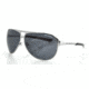 Bobster Snitch Aviator Sunglass, Matte Silver Frame, Smoked ESNI001AR
