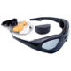 Bobster Action Eyewear Spektrax Convertible Goggles/Sunglasses w/ Black Frame, Interchangeable 3 Lenses Set BST0C1AC