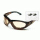 Body Specs BSG Sunglasses, Demi Frame, Brown/Clear/Lt. Rust Lens, BSG-DEMI FRAME BROWN.5