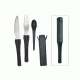 Boker USA Plus SnacPac Travel Set,Spoon,Steel Fork,Knife,Salt/Pepper Shakers 03BO800