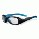 Bolle Kids SWAG Sport Protective Eyewear - Black and Electric Blue Frame,Clear Anti Fog/Scratch Lens 11887