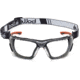 Bolle Ness+ w Foam and Strap Safety Glasses, Orange Frame, Clear Lens, PSSNESF028