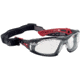 Bolle Rush+ Assembled Safety Glasses, Black Red Frame, Clear Lens, 40252