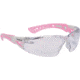 Bolle Rush+ Small Safety Glasses, Pink White Frame, Clear Lens, 40254