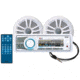 Boss Audio Marine Combo Kit - Includes MR6W, MR752UAB, MRANT10, White MCK752WB6