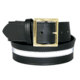 Boston Leather 1.75in Garrison Belt W/ Gold Buckle - Men's, Plain Reflective, Size 38, 6505R-1-38-GLD