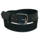 Boston Leather Traditional 1 1/2in Off Lined Duty Belt, Nickel, Nickel Buckle, Hi Gloss, Black, 32 in, 6582-2-32
