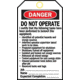 Brady Heavy-Duty Lockout Tags, Brady 65502 Lockout Tag With White Background