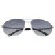 Breed Asteroid Sunglasses, Silver Titanium Frame, Black Polarized Lens, Silver/Black, One Size, BSG052SL