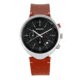 Breed Chronograph Leather-Band Watch w/Date, Brown/Silver, BRD8607, Brown/Silver, One Size, BRD8607