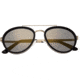 Breed Gemini Titanium Sunglasses, Gold-Black Frame, Gold-Green Lens, Polarized, One Size, BSG038GD