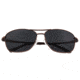 Breed Hera Sunglasses, Brown Titanium Frame, Black Polarized Lens, Brown//Black, One Size, BSG054RB