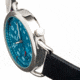 Breed Leather-Band Watch w/Second Sub-dial, Black/Blue, BRD8804, Black/Blue, One Size, BRD8804