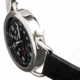 Breed Leather-Band Watch w/Second Sub-dial, Black, BRD8806, Black, One Size, BRD8806