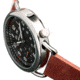 Breed Leather-Band Watch w/Second Sub-dial, Brown/Black, BRD8802, Brown/Black, One Size, BRD8802