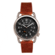 Breed Leather-Band Watch w/Second Sub-dial, Brown/Black, BRD8802, Brown/Black, One Size, BRD8802