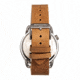 Breed Leather-Band Watch w/Second Sub-dial, Tan/White, BRD8801, Tan/White, One Size, BRD8801