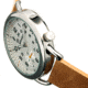 Breed Leather-Band Watch w/Second Sub-dial, Tan/White, BRD8801, Tan/White, One Size, BRD8801
