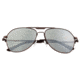 Breed Mount Sunglasses, Brown Titanium Frame, Silver Polarized Lens, Brown/Silver, One Size, BSG056RB