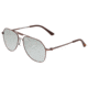 Breed Mount Sunglasses, Brown Titanium Frame, Silver Polarized Lens, Brown/Silver, One Size, BSG056RB