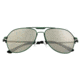 Breed Mount Sunglasses, Green Titanium Frame, Silver Polarized Lens, Green/Silver, One Size, BSG056GN