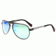 Breed Octans Sunglasses, Gunmetal Titanium, Green Lens BSG028ST