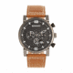 Breed Ryker Chronograph Leather-Band Watch w/ Date, Camel/Gunmetal, One Size, BRD8204