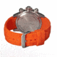 Breed Mens 4303 Salvatore Watch - Orange Silicone Band,Black Bezel,Strap Buckle,Orange Analog Dial,Silver Hand BRD4303