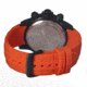 Breed Mens 4306 Salvatore Watch - Orange Silicone Band,Black Bezel,Strap Buckle,Black Analog Dial,Silver Hand BRD4306