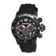 Breed Mens 4304 Salvatore Watch - Black Silicone Band,Black Bezel,Strap Buckle,Black Analog Dial,Silver Hand in Black BRD4304