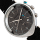 Breed Tempest Chronograph Leather-Band Watch w/Date, Black/Grey, One Size, BRD8603