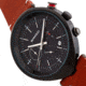 Breed Tempest Chronograph Leather-Band Watch w/Date, Brown/Black, One Size, BRD8606