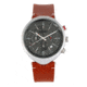 Breed Tempest Chronograph Leather-Band Watch w/Date, Brown/Grey, One Size, BRD8604