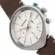 Breed Tempest Chronograph Leather-Band Watch w/Date, Grey/White, One Size, BRD8602