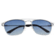 Breed Zodiac Sunglasses, Silver Titanium Frame, Blue Polarized Lens, Silver/Blue, One Size, BSG053SL