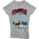 Browning Bg Women's Longsleeve Fitted Fall Deer Shirt Small Grey