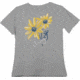 Browning Bg Women's T-shirt Daisies Small Fitted Silver