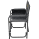 Browning Camping Rimfire Folding Chair w/Multi-Position Side Table, Charcoal/Gray, 8532558