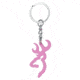 Browning Key Chain Buckmark Logo Pink