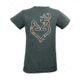Womens Graphic Rt Extra Buckheart Short Sleeve T-Shirt, Charcoal