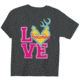 Youth Graphic Varsity Buckheart Short Sleeve T-Shirt, Charcoal