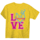 Youth Graphic Varsity Buckheart Short Sleeve T-Shirt, Yellow