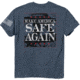 Buck Wear T-shirt ''america Safe Again'' S-sleeve Slate Med