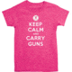 Buck Wear T-shirt Ladies Nra ''keep Calm'' S-sleeve Pink Med