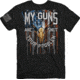 Buck Wear T-shirt ''my Guns'' S-sleeve Black Large