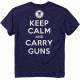 Buck Wear T-shirt Nra ''keep Calm'' Navy S-sleeve X-large