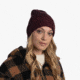 Buff Knitted Beanie, Norval Maroon, 124242.632.10.00