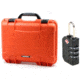 Nanuk 910 Hard Plastic Waterproof Case, Orange w/ 3 Part Foam Insert 910-1003 with Nanuk padlock w/logo 900-LOCK NANUK 910-1003-KIT1
