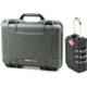 Nanuk 910 Hard Plastic Waterproof Case, Olive w/ 3 Part Foam Insert 910-1006 with Nanuk padlock w/logo 900-LOCK NANUK 910-1006-KIT1