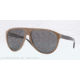 Burberry BE4142 Sunglasses 339587-59 - Top Transp/brown Frame, Gray Lenses